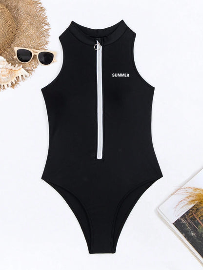Summertime Fine Zip Bodysuit